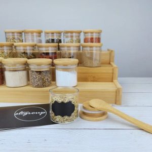 سلم و منظم برطمانات خشب